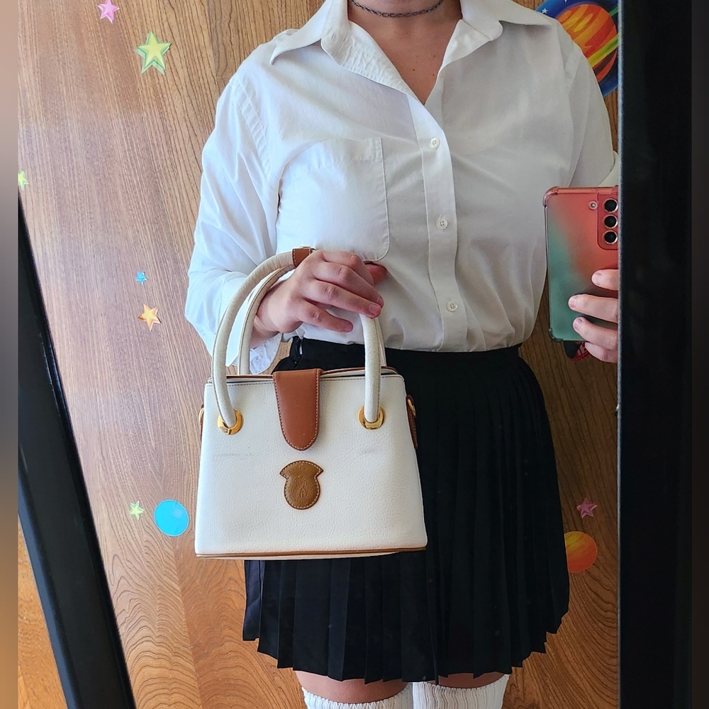 Rare VTG Courser White Handbag